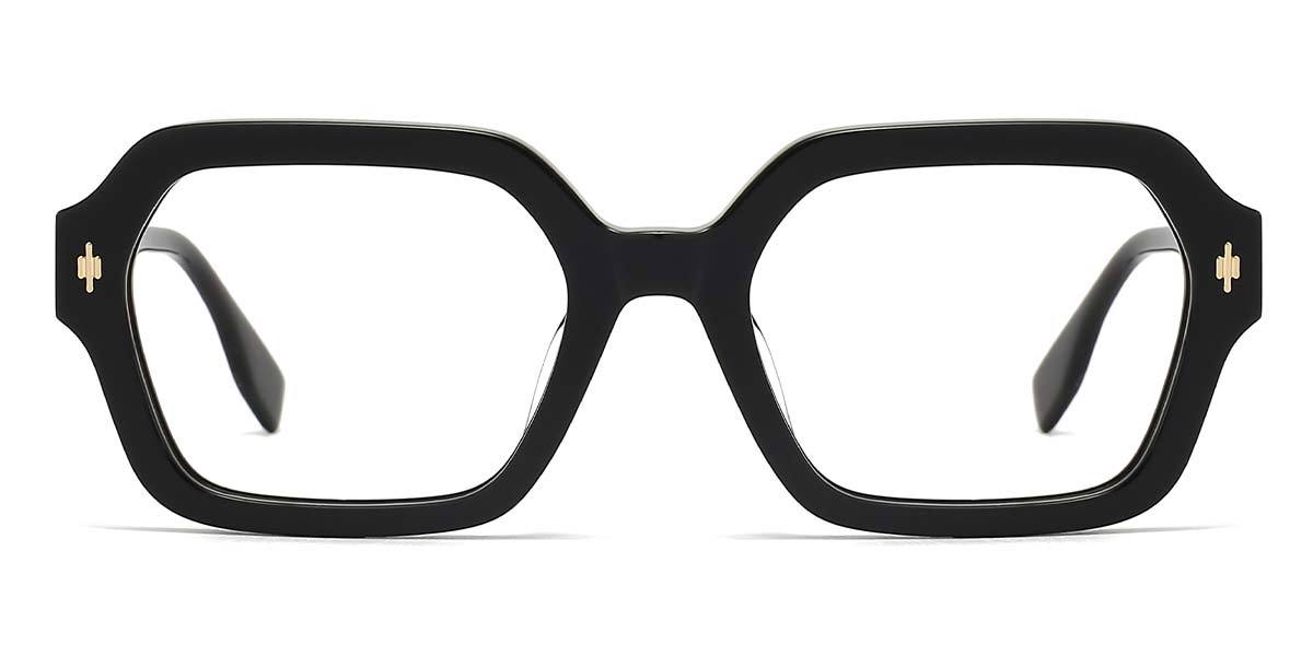 Black Brenda - Rectangle Glasses