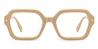 Khaki Brenda - Rectangle Glasses