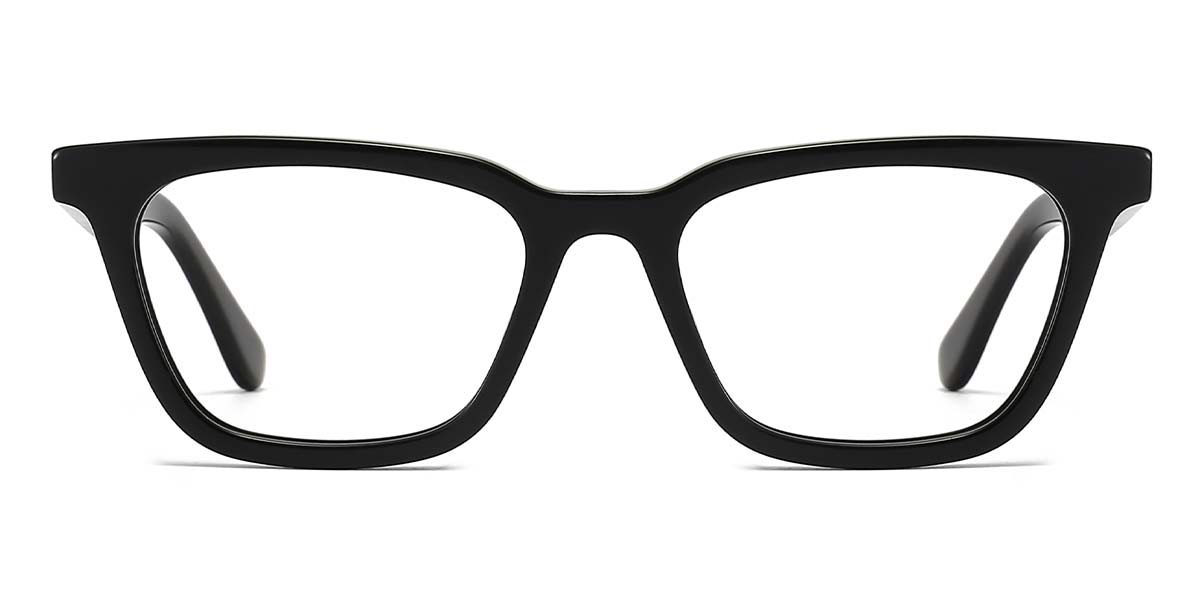 Black - Rectangle Glasses - Cathy