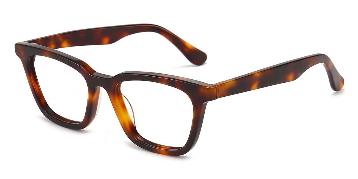 Tortoiseshell Cathy - Rectangle Glasses