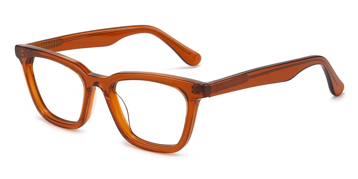 Brown - Rectangle Glasses - Cathy