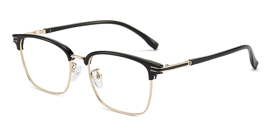 Black Gold Jini - Rectangle Glasses