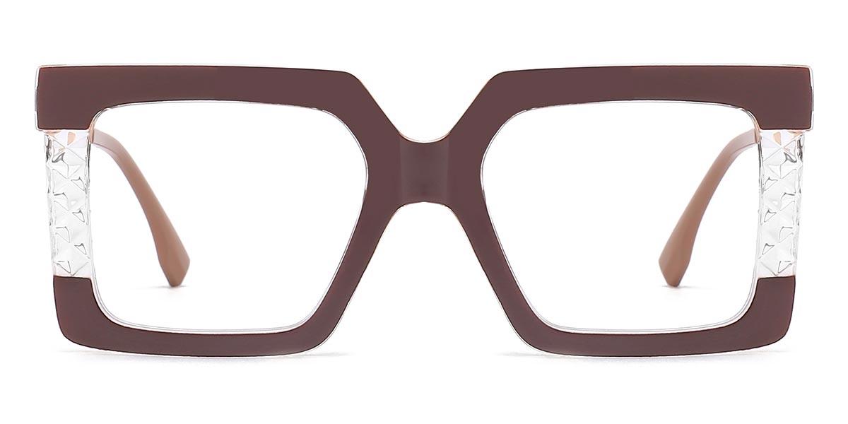 Brown Clear Tallis - Square Glasses