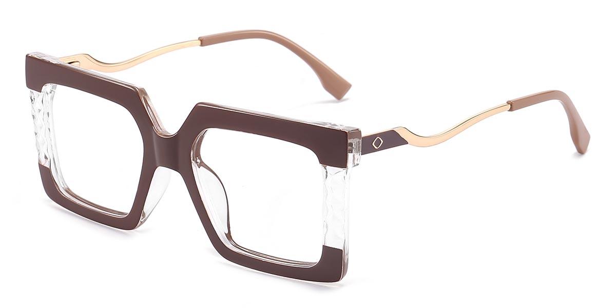 Brown Clear Tallis - Square Glasses
