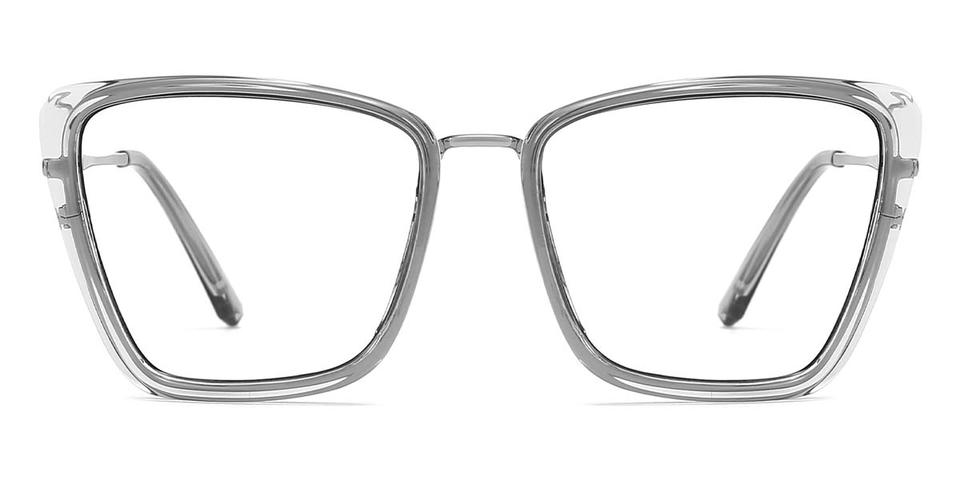 Clear Grey Kien - Square Glasses