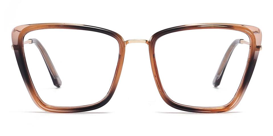 Orange Black Kien - Square Glasses