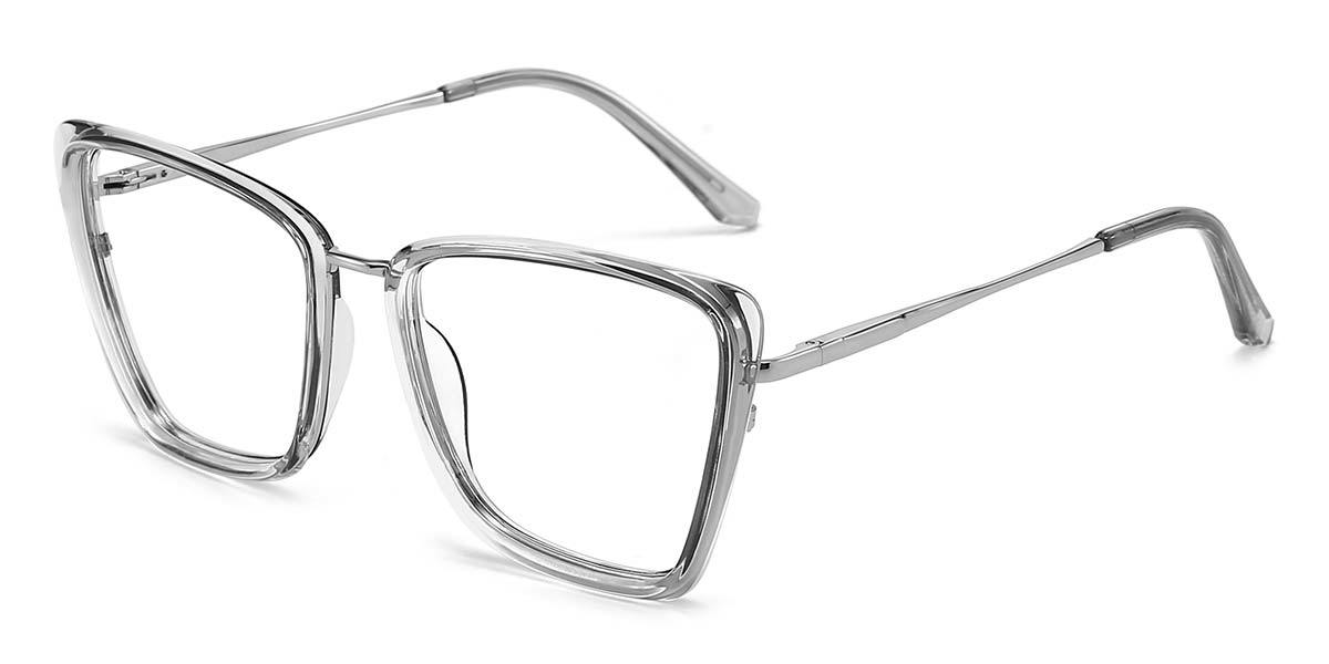 Clear Grey Kien - Square Glasses