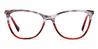 Grey Tortoiseshell Red Miyu - Cat Eye Glasses