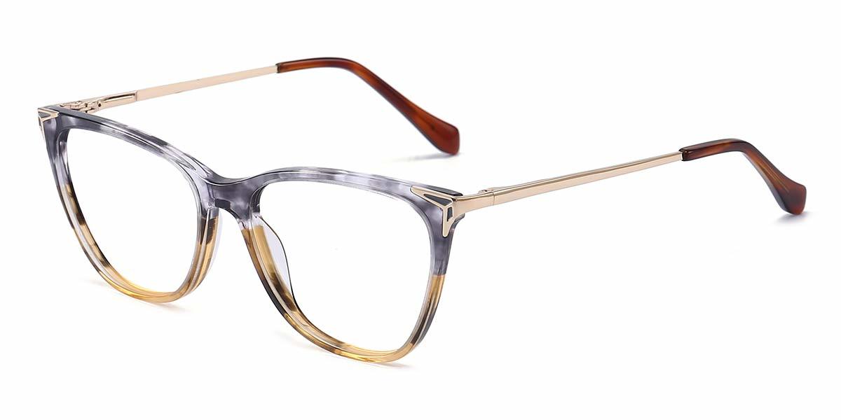 Black Marble Tawny Miyu - Cat Eye Glasses