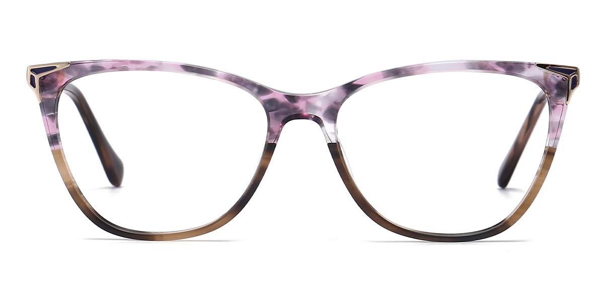 Purple tortoiseshell Tawny - Cat eye Glasses - Miyu