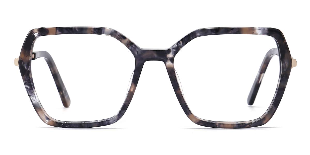 Black Marble - Square Glasses - Naba