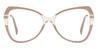 Cameo Brown Reik - Oval Glasses
