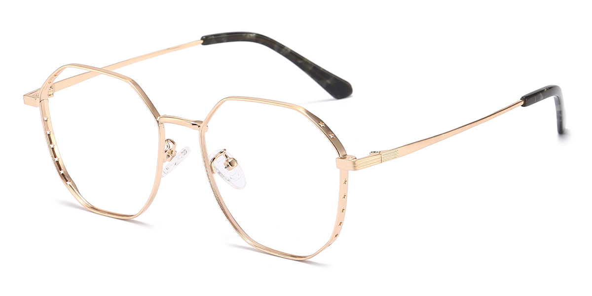 Gold - Oval Glasses - Inmer