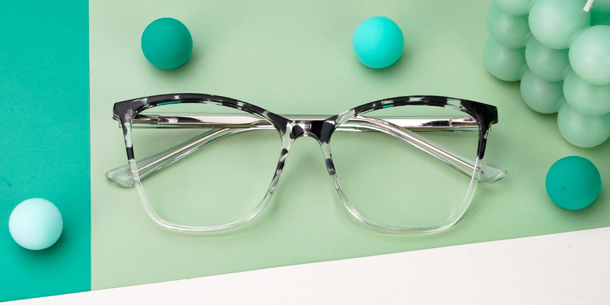 Black Tortoiseshell - Rectangle Glasses - Ligeia
