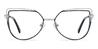 Silver Navy Blue Hunter - Cat Eye Glasses
