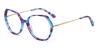 Purple Blue Spot Gabbi - Oval Glasses