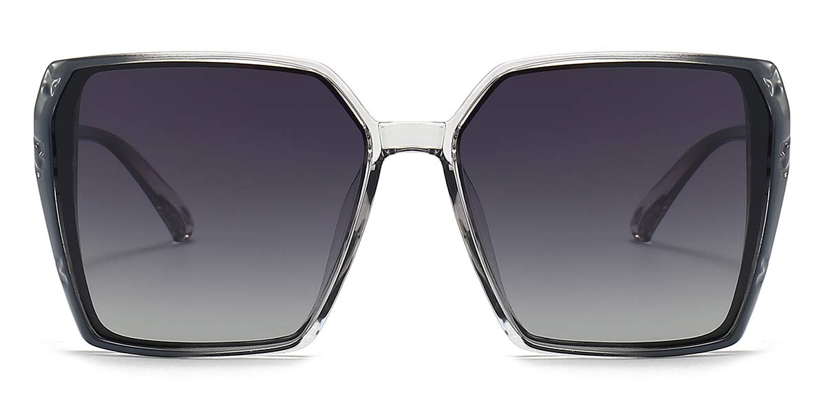 Black Gradient purple Casen - Square Sunglasses