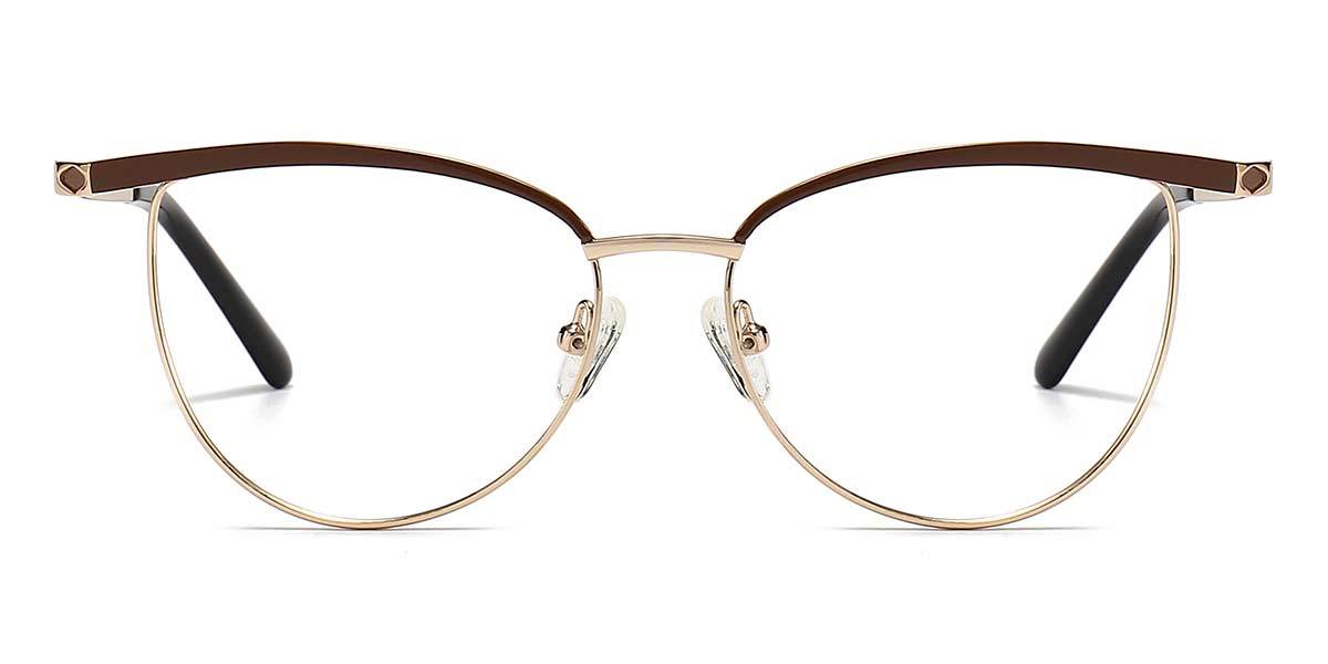 Gold Brown Fife - Cat Eye Glasses