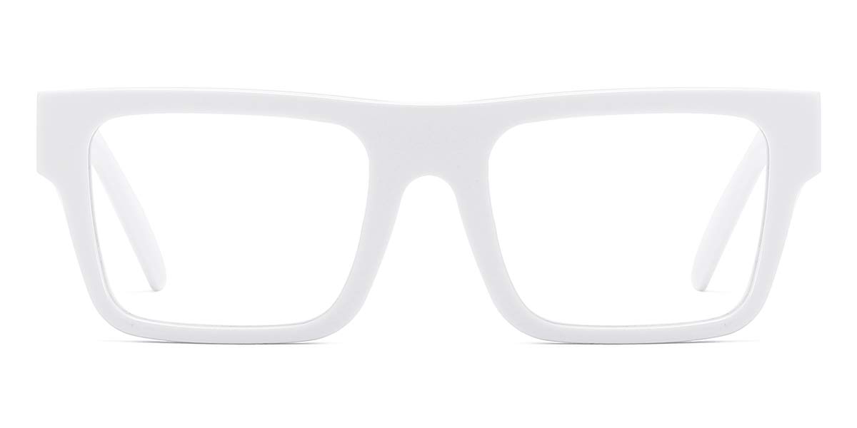 White - Rectangle Glasses - Eloise