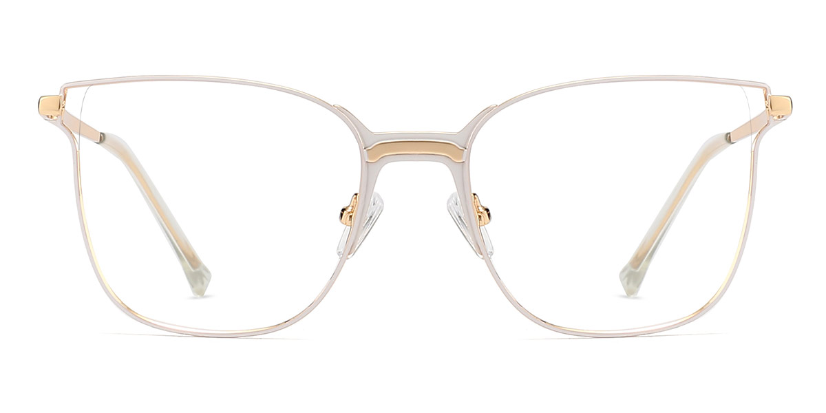 White - Square Glasses - Frode