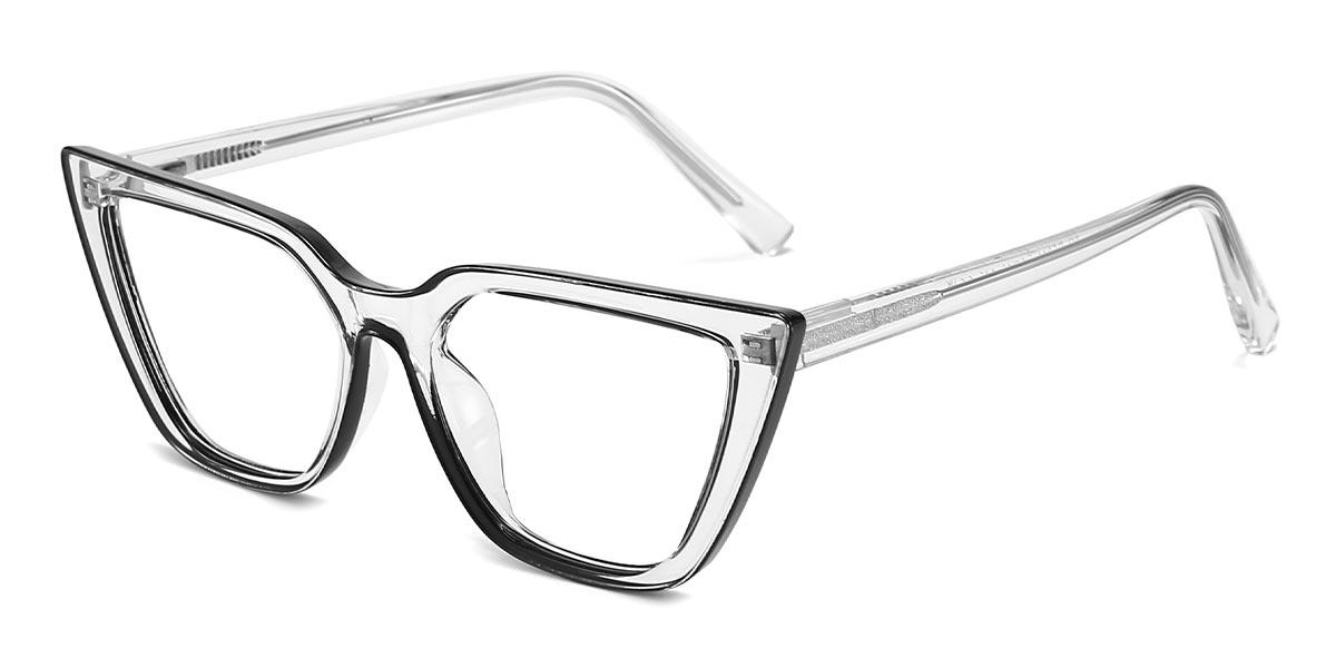 Black Clear Alani - Cat Eye Glasses