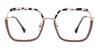 Grey Brown Spots Mark - Square Glasses