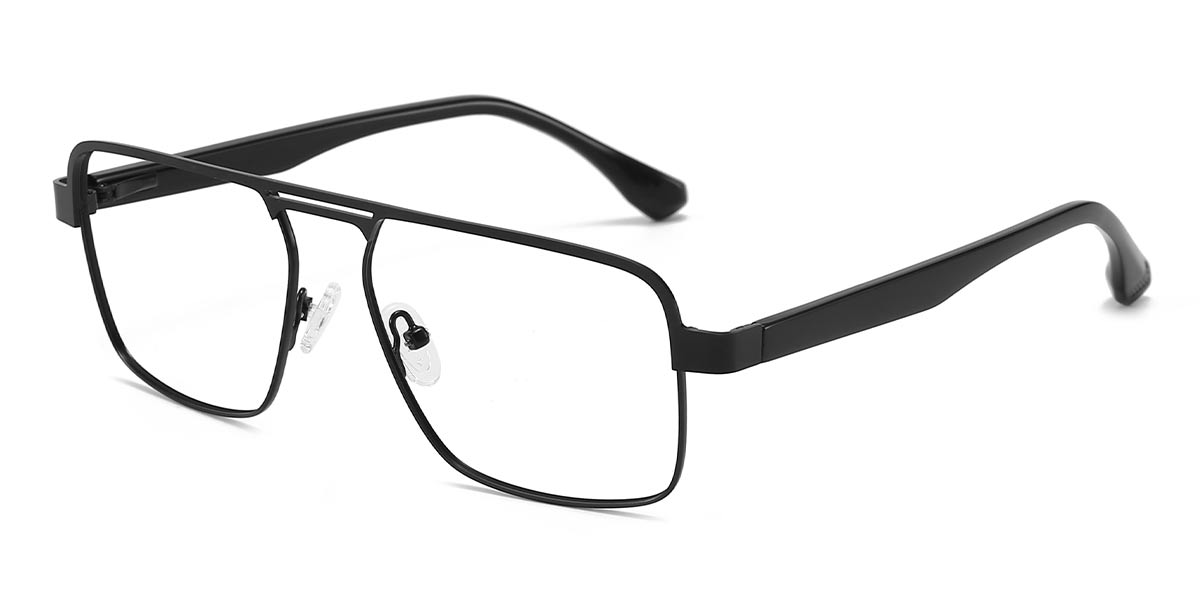 Black - Rectangle Glasses - Kane