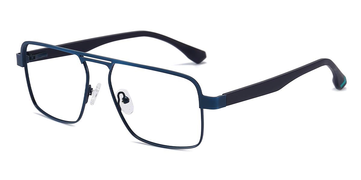 Navy - Rectangle Glasses - Kane