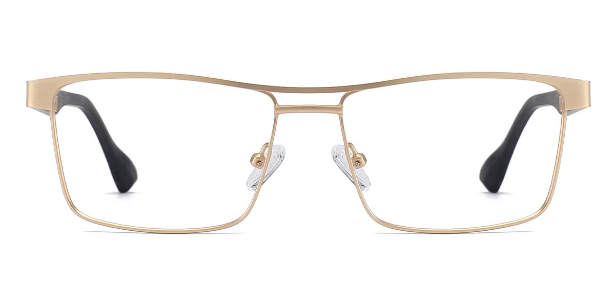 Gold - Rectangle Glasses - Finley