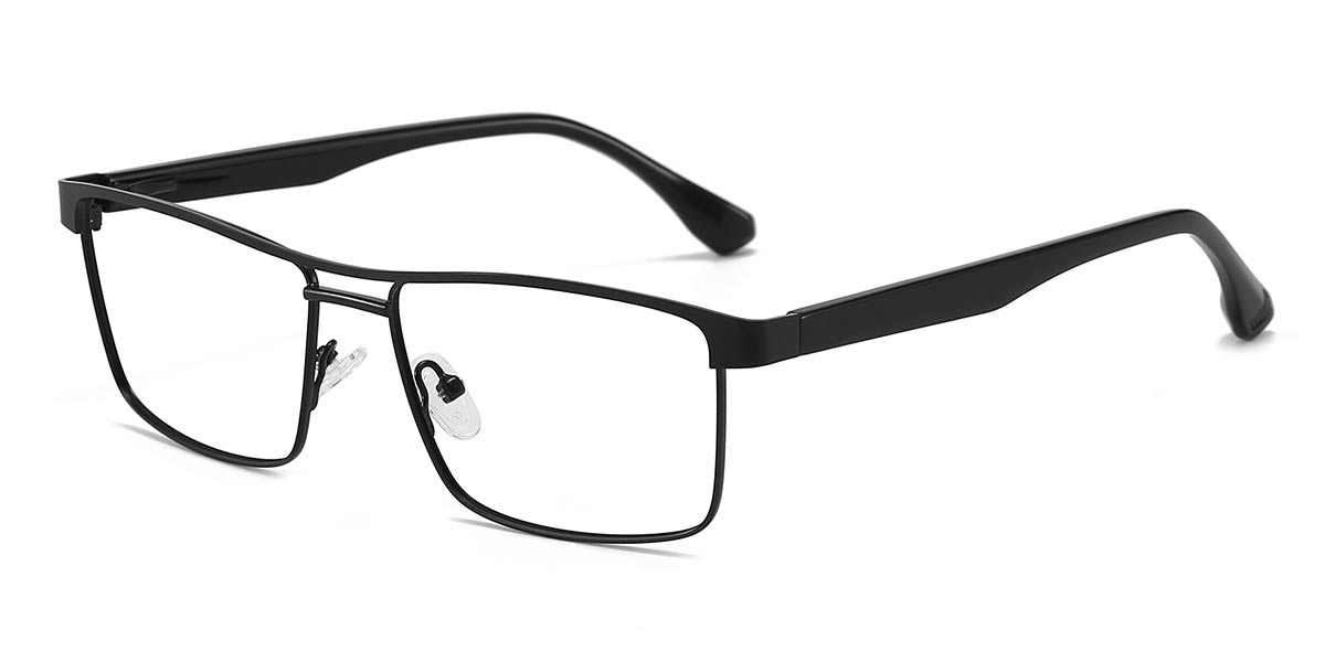 Black - Rectangle Glasses - Finley