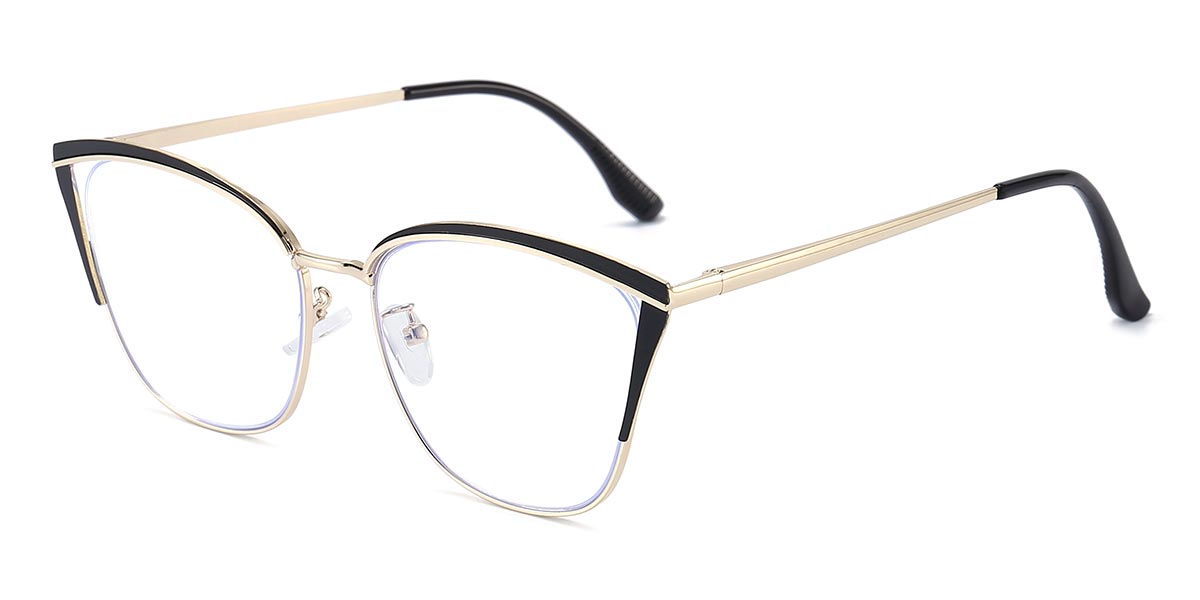 Black - Cat eye Glasses - Kaison