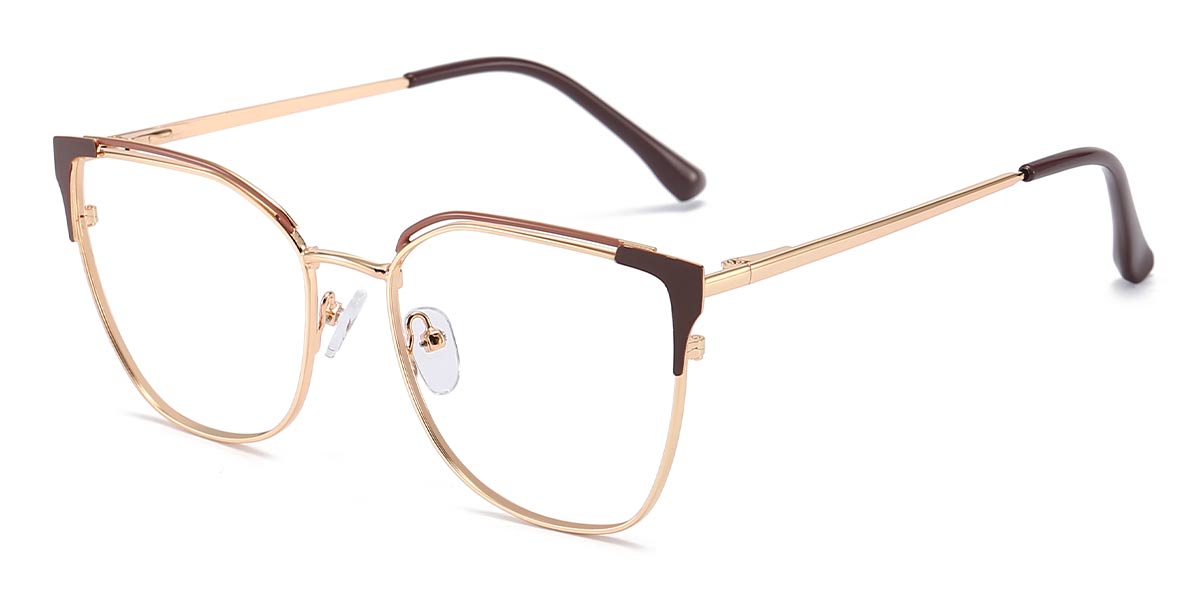 Brown - Square Glasses - Dante