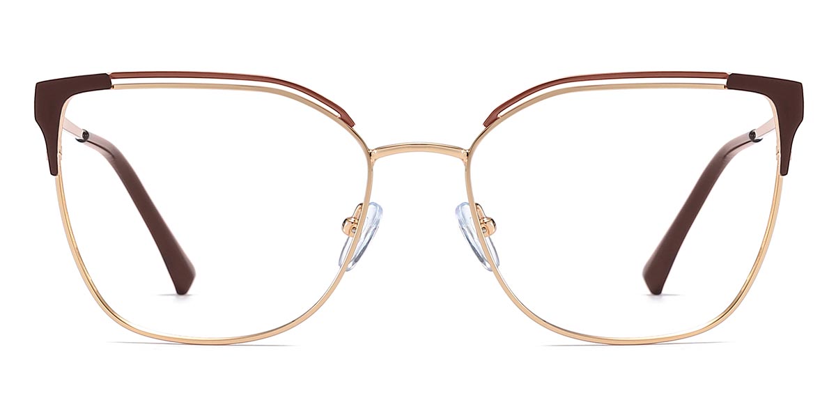 Brown - Square Glasses - Dante