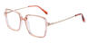 Coral Orange Karson - Square Glasses