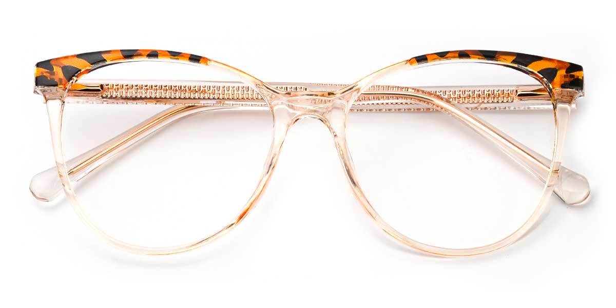 Clear Tortoiseshell Elizaveta - Oval Glasses