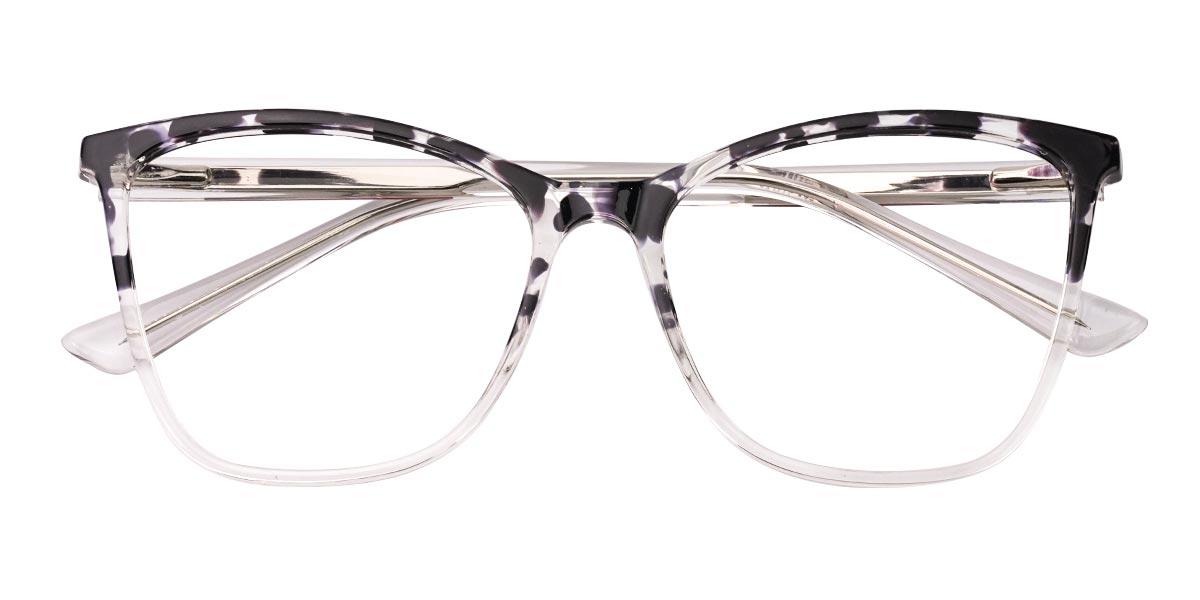 Black Tortoiseshell Clear Ligeia - Rectangle Glasses