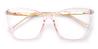 Light Pink Ligeia - Rectangle Glasses