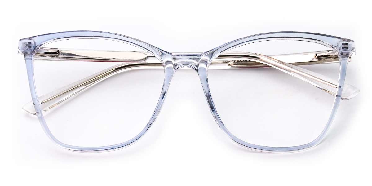 Light Blue - Rectangle Glasses - Ligeia