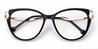 Black Odette - Cat Eye Glasses