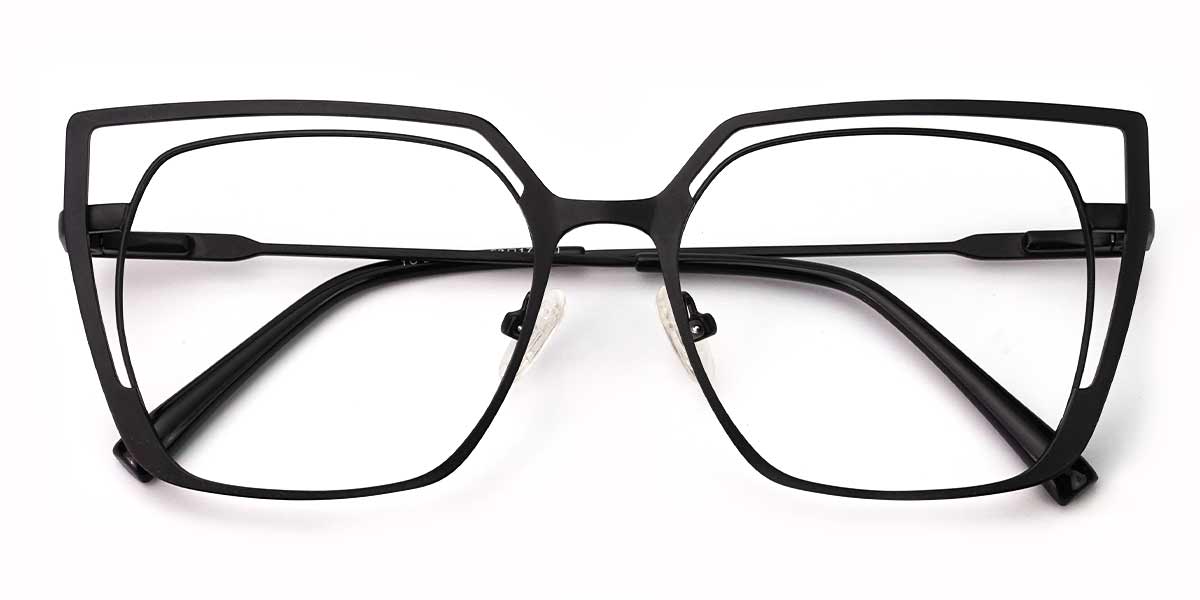 Black - Square Glasses - Yandi