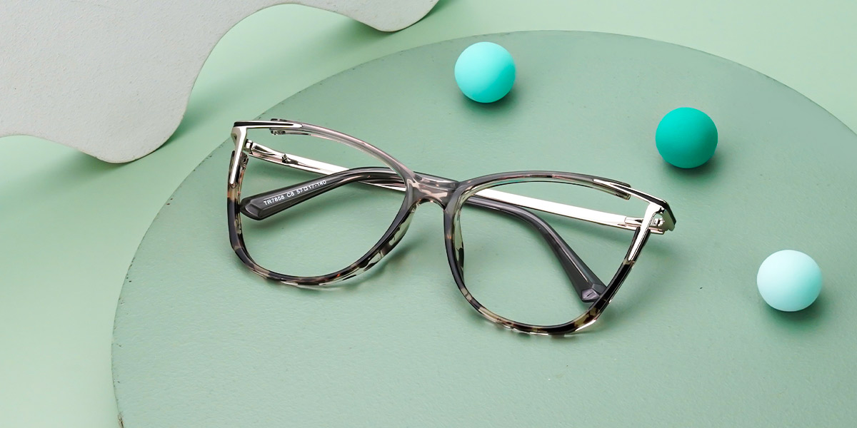 Ash Brown Tortoiseshell - Cat eye Glasses - Elora