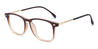 Gradient Brown Nellie - Rectangle Glasses
