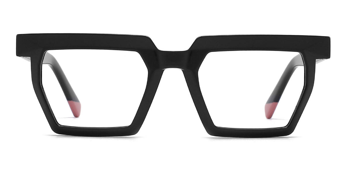 Black Neo - Rectangle Glasses