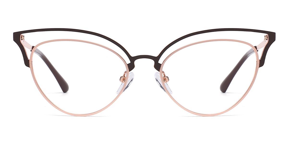 Gold Brown Izzy - Cat Eye Glasses