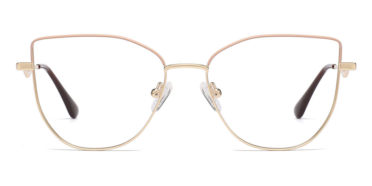 Gold Pink Amyra - Cat Eye Glasses