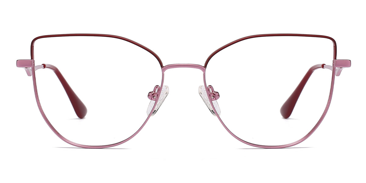 Pink - Cat eye Glasses - Amyra