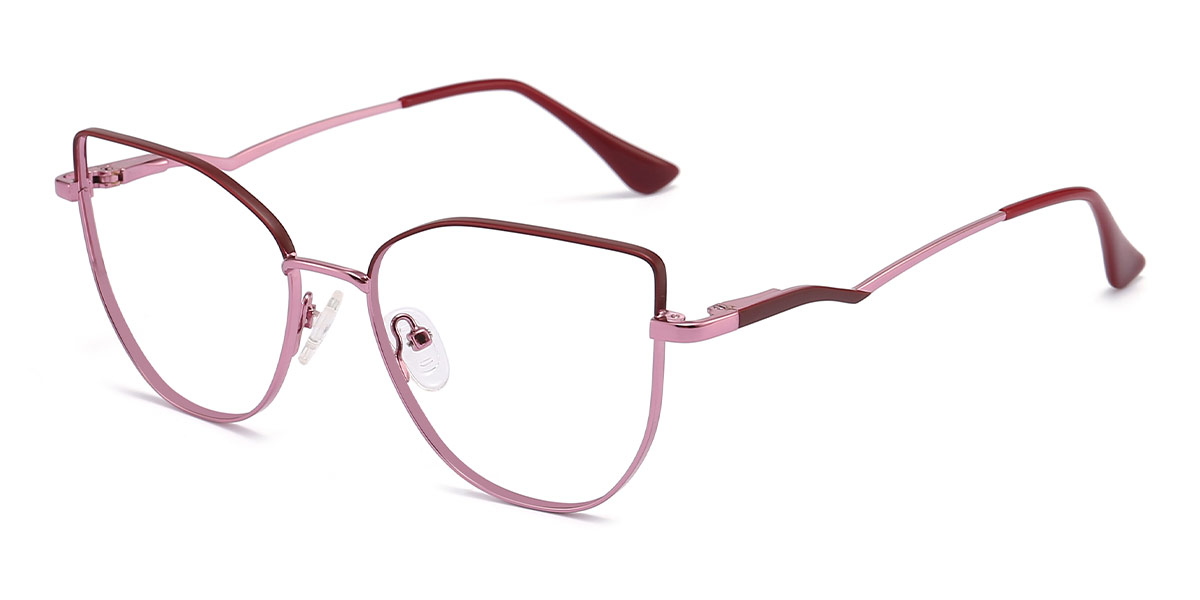 Pink - Cat eye Glasses - Amyra