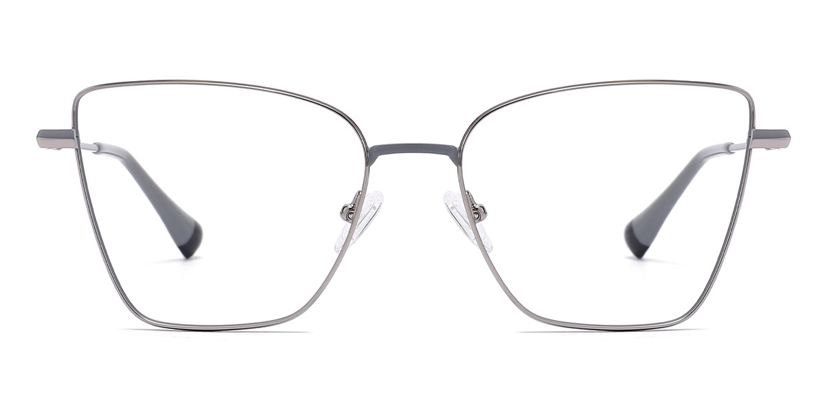 Silver - Square Glasses - Jamila