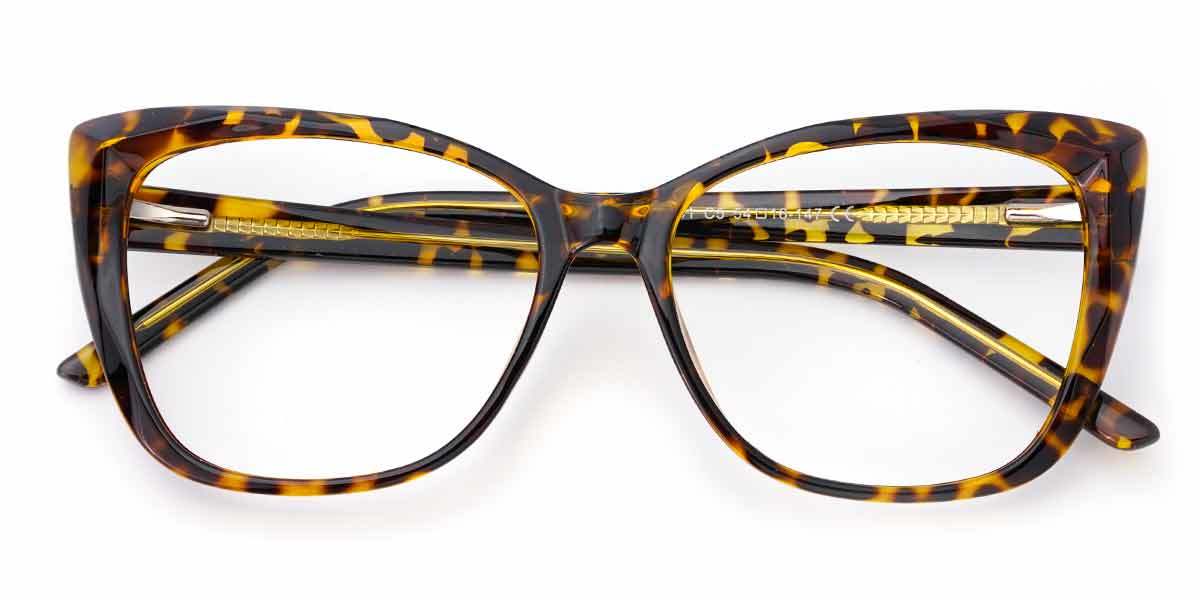 Yellow Tortoiseshell Persia - Cat Eye Glasses