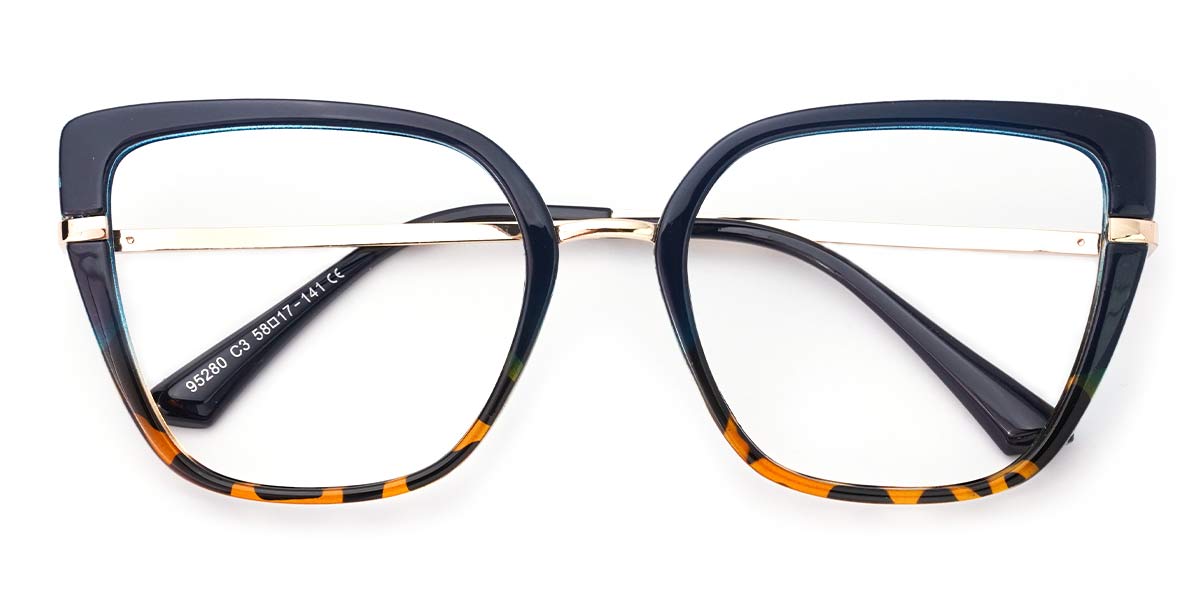 Blue Tortoiseshell - Cat eye Glasses - Leire